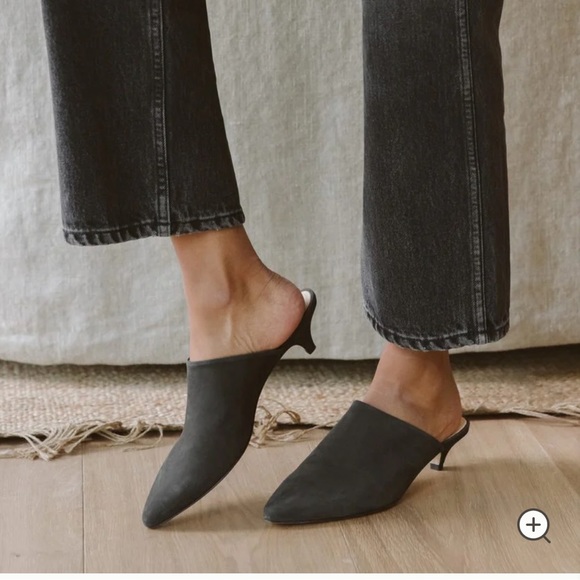 Jenni Kayne Oiled Leather Kitten Heel Mule - Picture 1 of 10